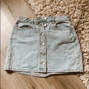 Pacsun size 25 button up jean skirt